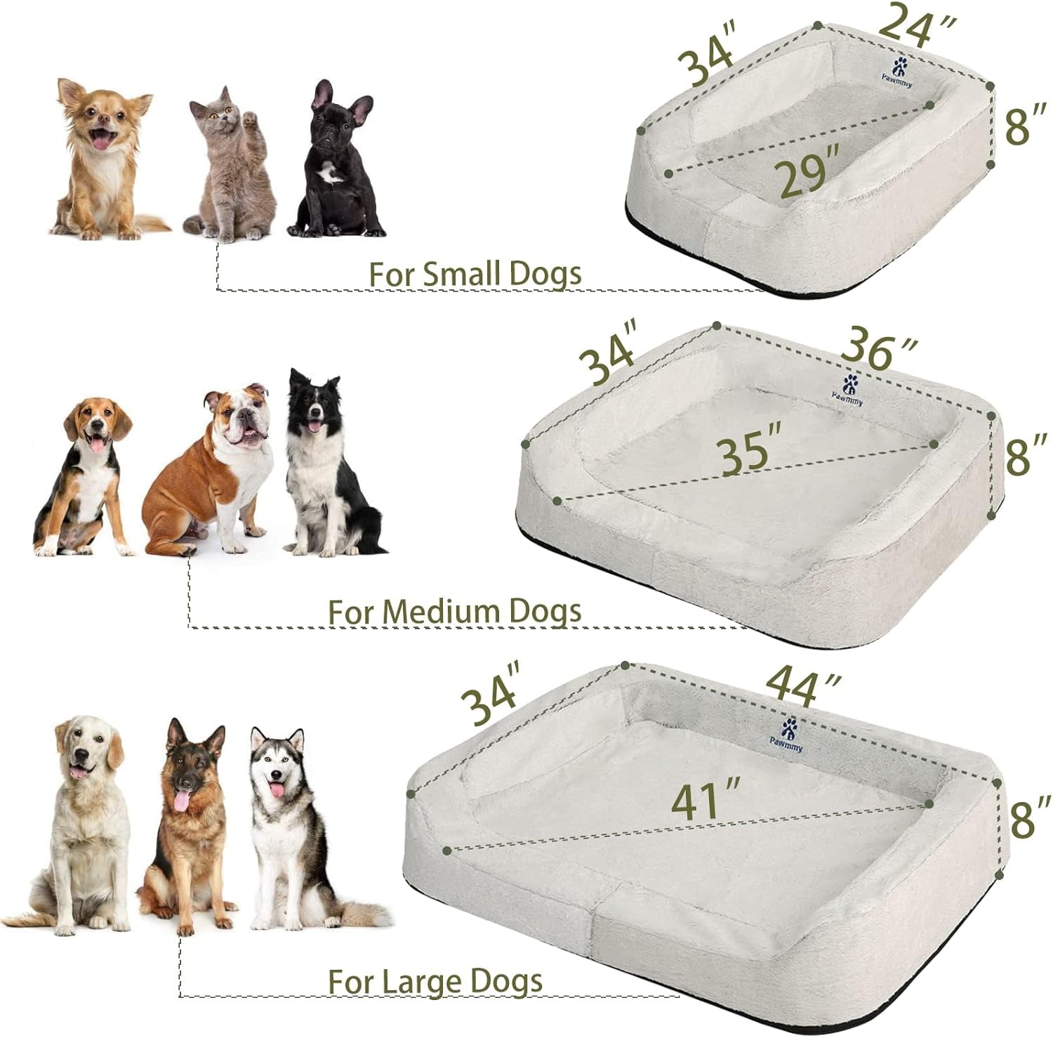 Customizable Orthopedic Dog Bed with Waterproof Cover and Supportive Bolsters for All Breeds
